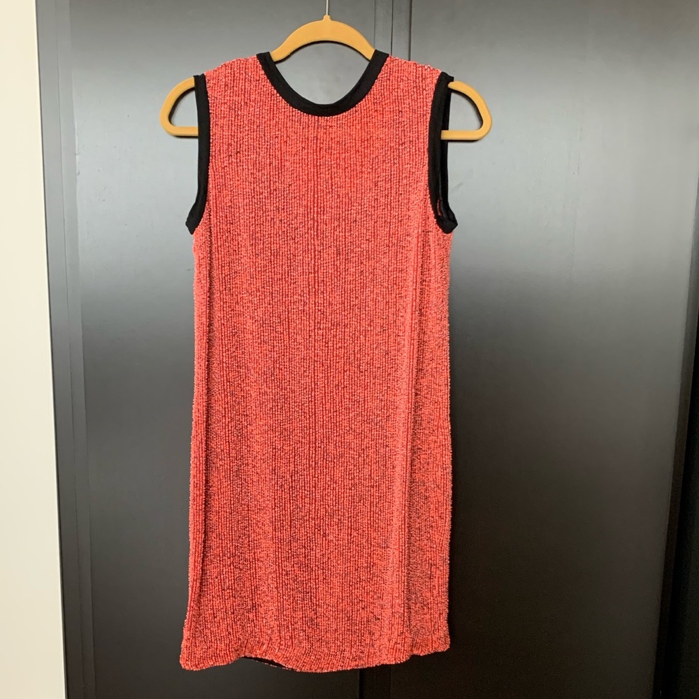 Robert Rodriguez Orange Beaded Cocktail Dress